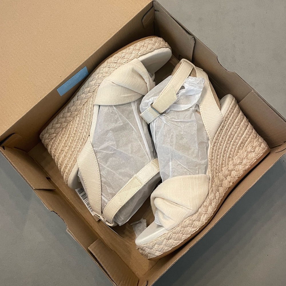 TOMS Marisela Natural Slubby Woven Espadrille Sandal
